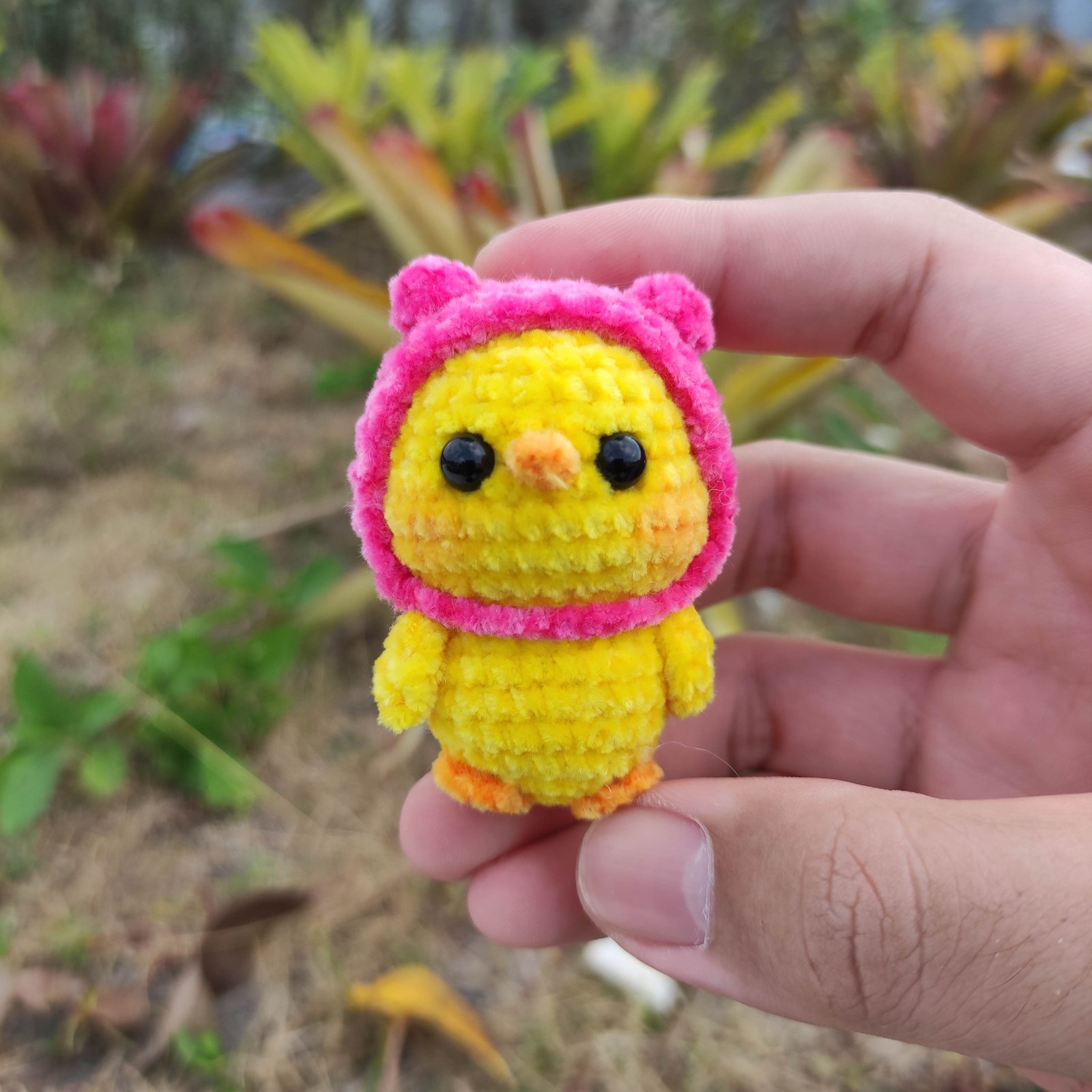 Anak Ayam Topi Telinga Kucing Pink
