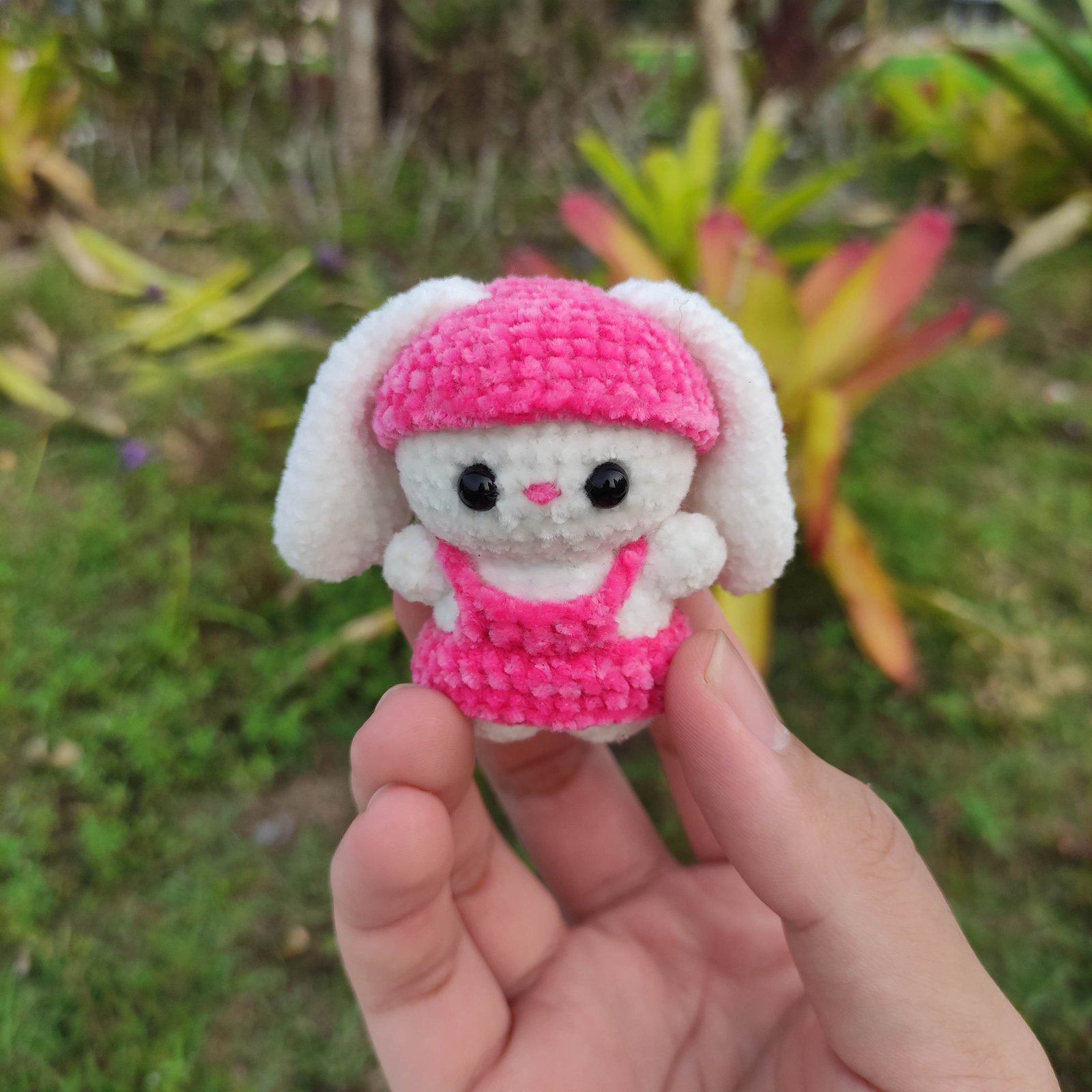 Kelinci Putih Gaun Pink